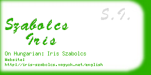 szabolcs iris business card